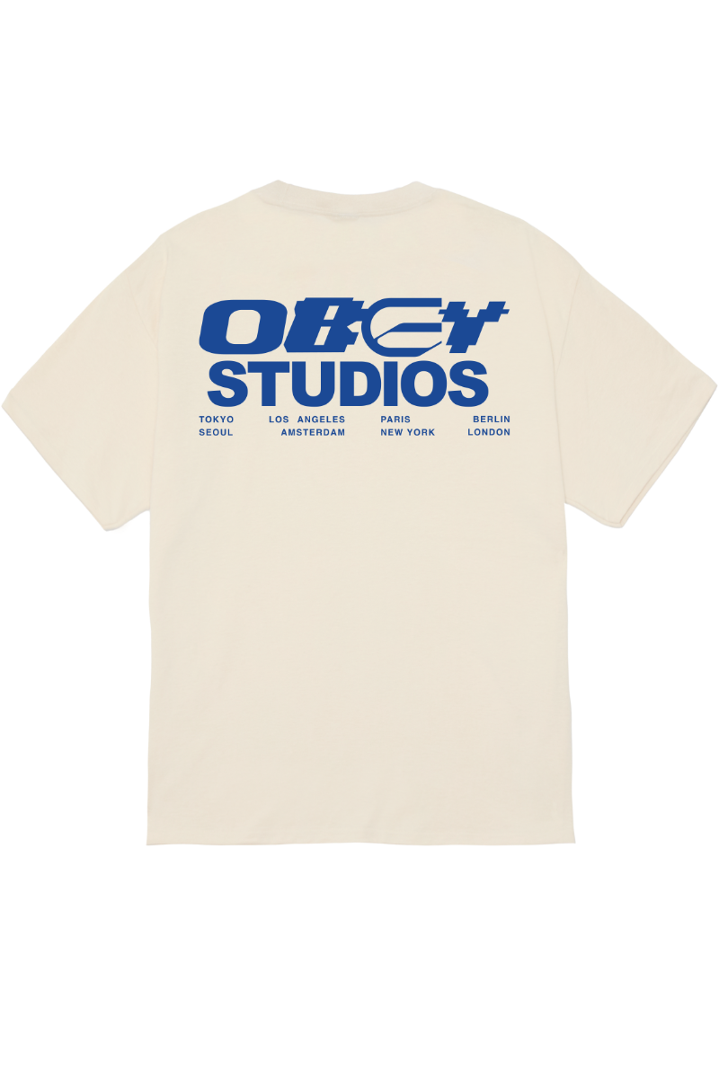 OBEY DESIGN STUDIO T-SHIRT Cream