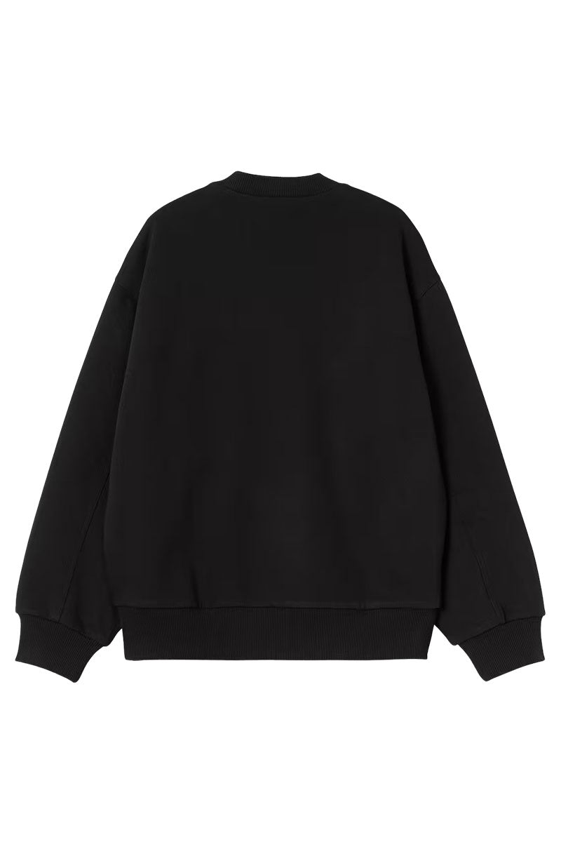 CARHARTT WIP DETROIT SWEATSHIRT Black Stone Washed