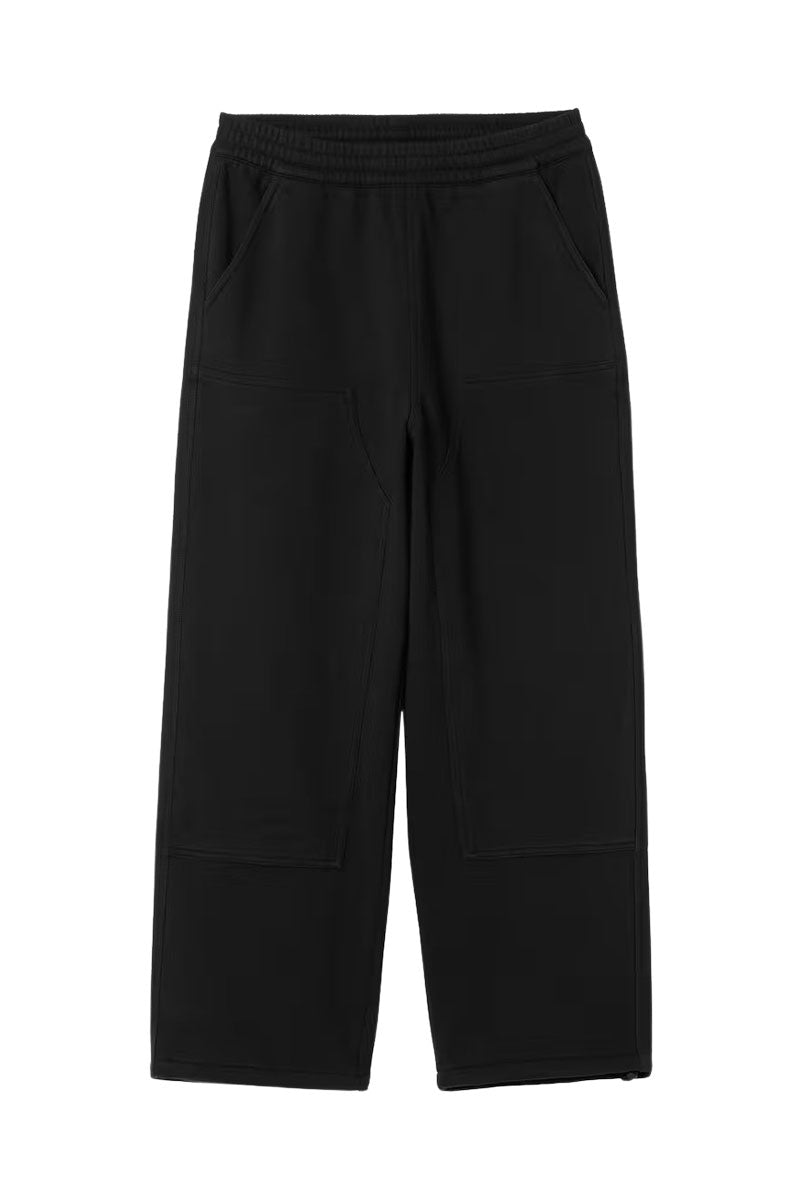 CARHARTT WIP DOUBLE KNEE SWEAT PANT Black Stone Washed