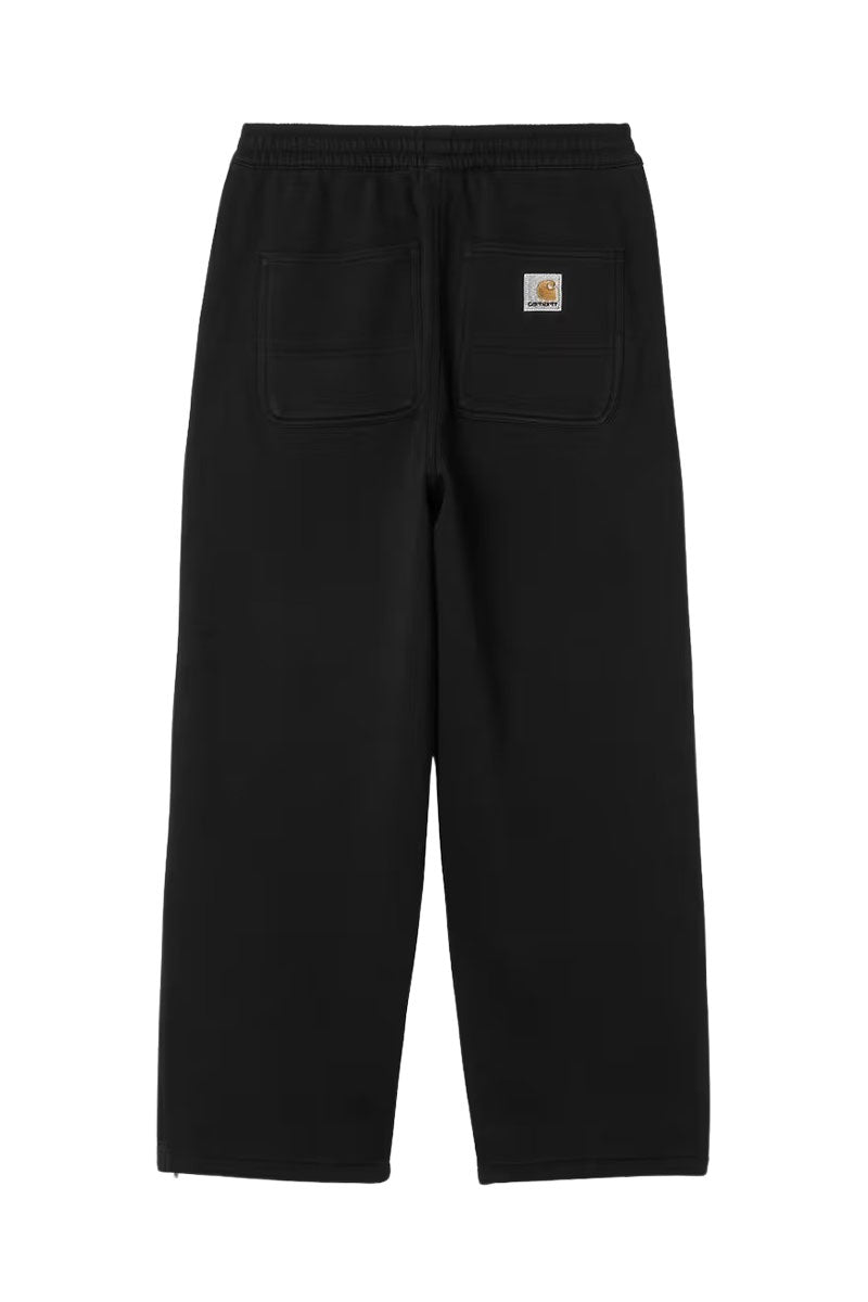 CARHARTT WIP DOUBLE KNEE SWEAT PANT Black Stone Washed