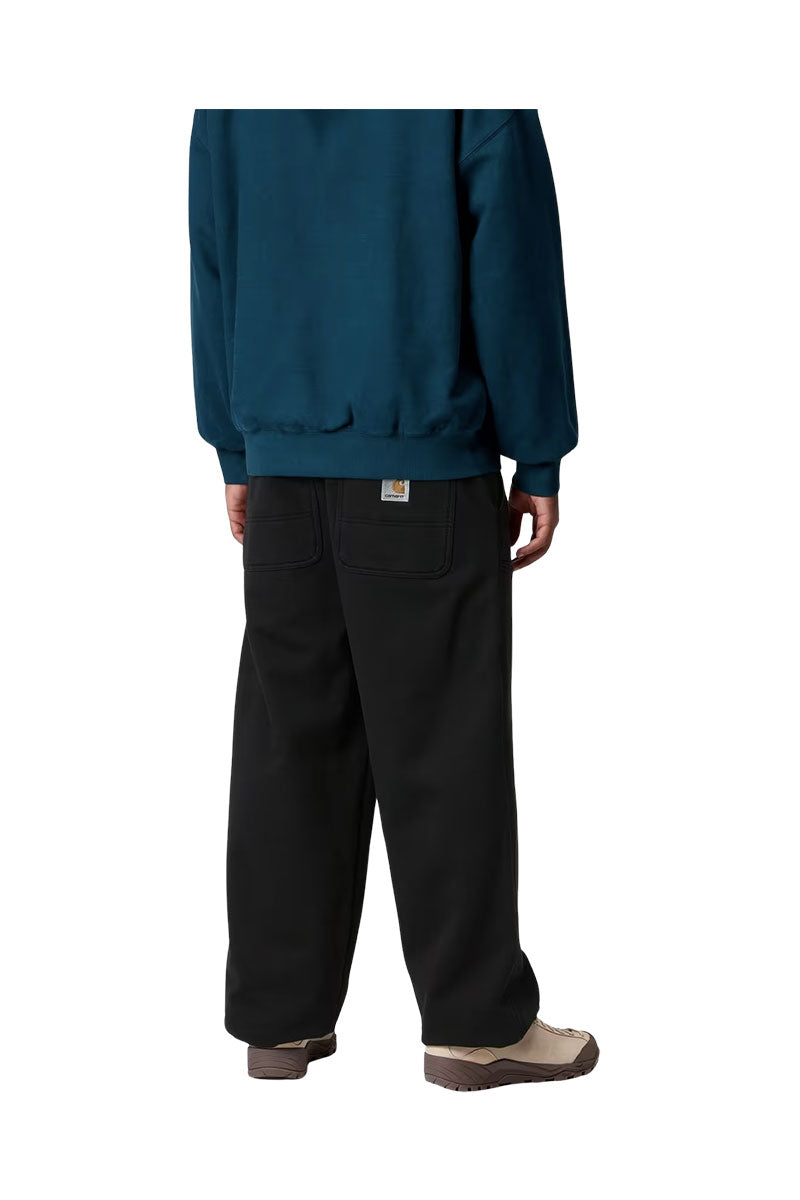 CARHARTT WIP DOUBLE KNEE SWEAT PANT Black Stone Washed