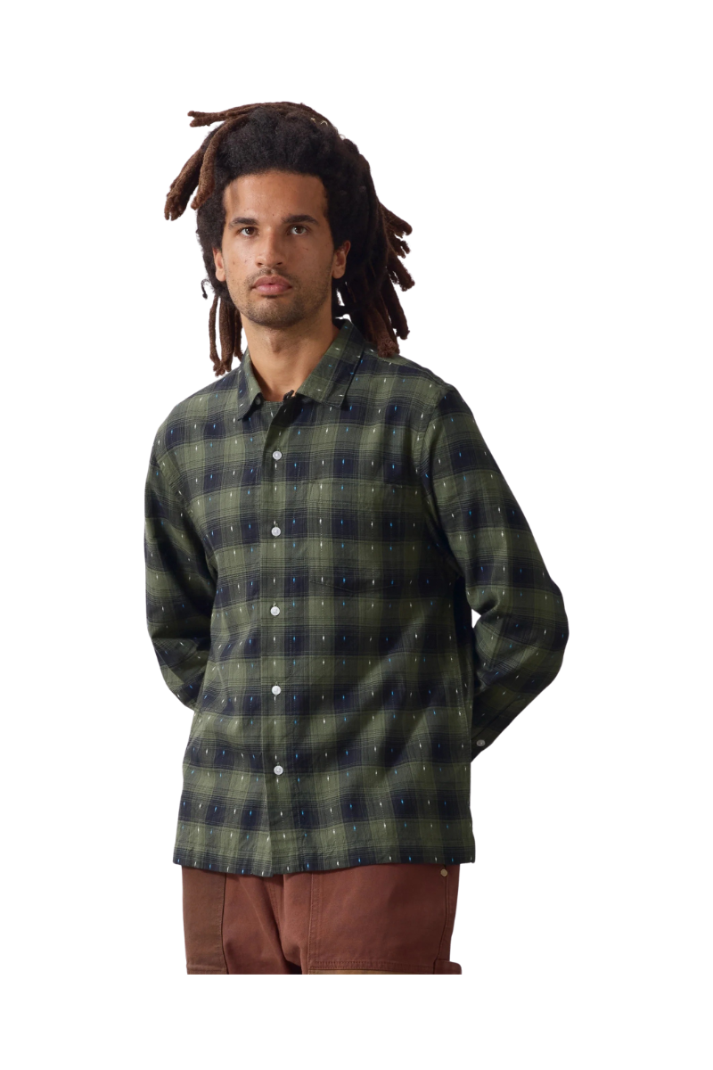 SERVICE WORKS DRAG STITCH RESORT SHIRT Olive