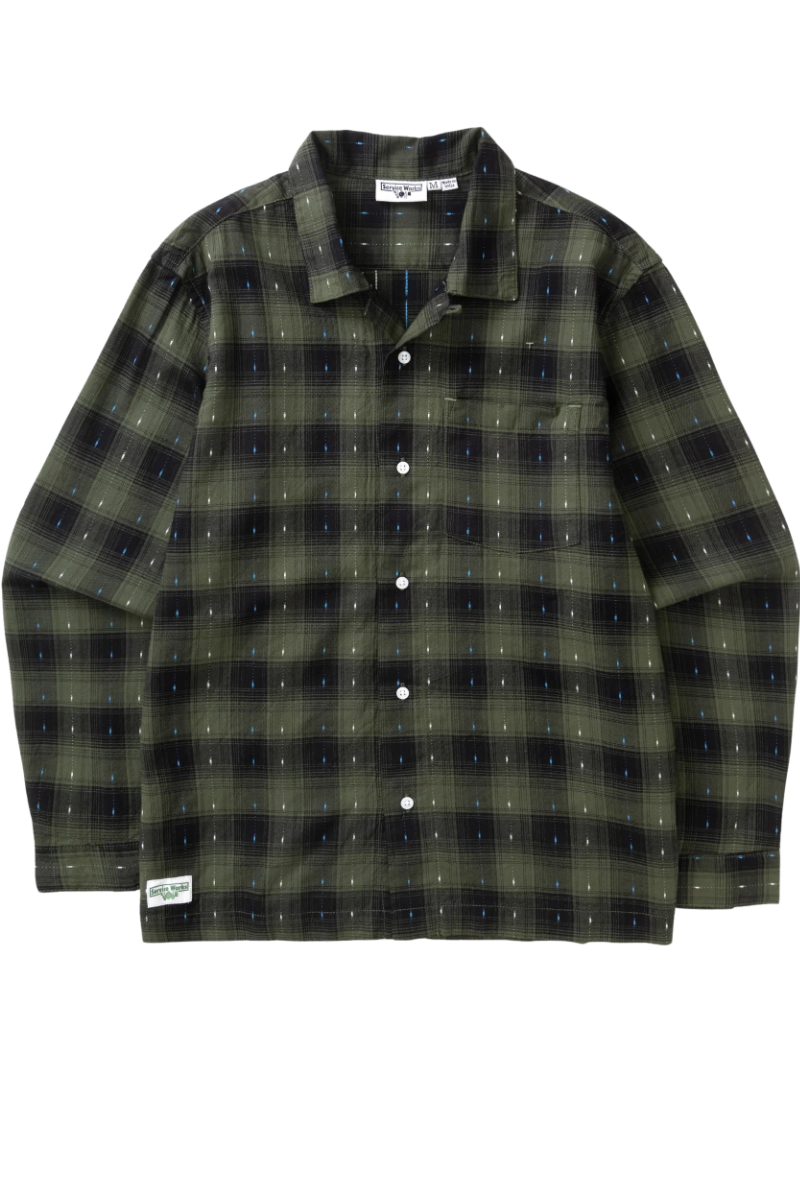 SERVICE WORKS DRAG STITCH RESORT SHIRT Olive