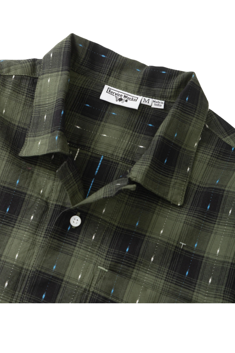 SERVICE WORKS DRAG STITCH RESORT SHIRT Olive