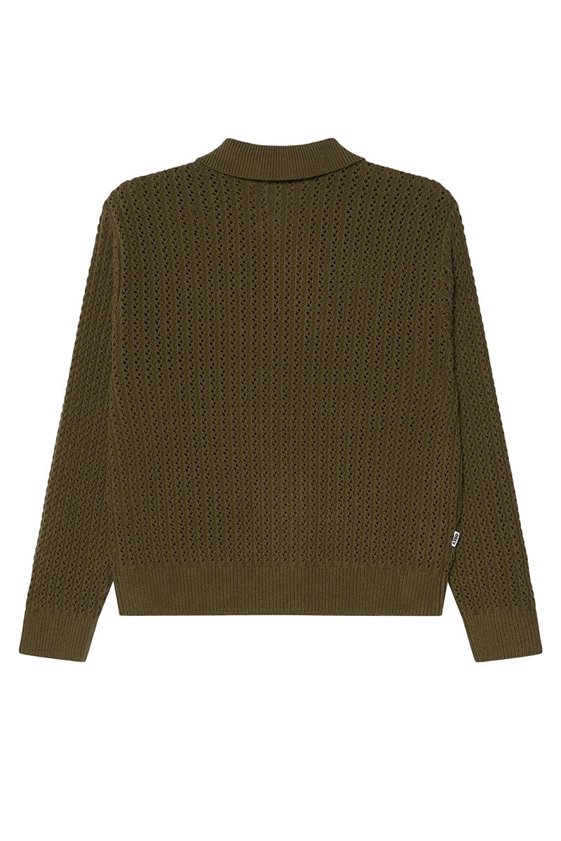 OBEY DUANE POLO SWEATER Tea Leaf