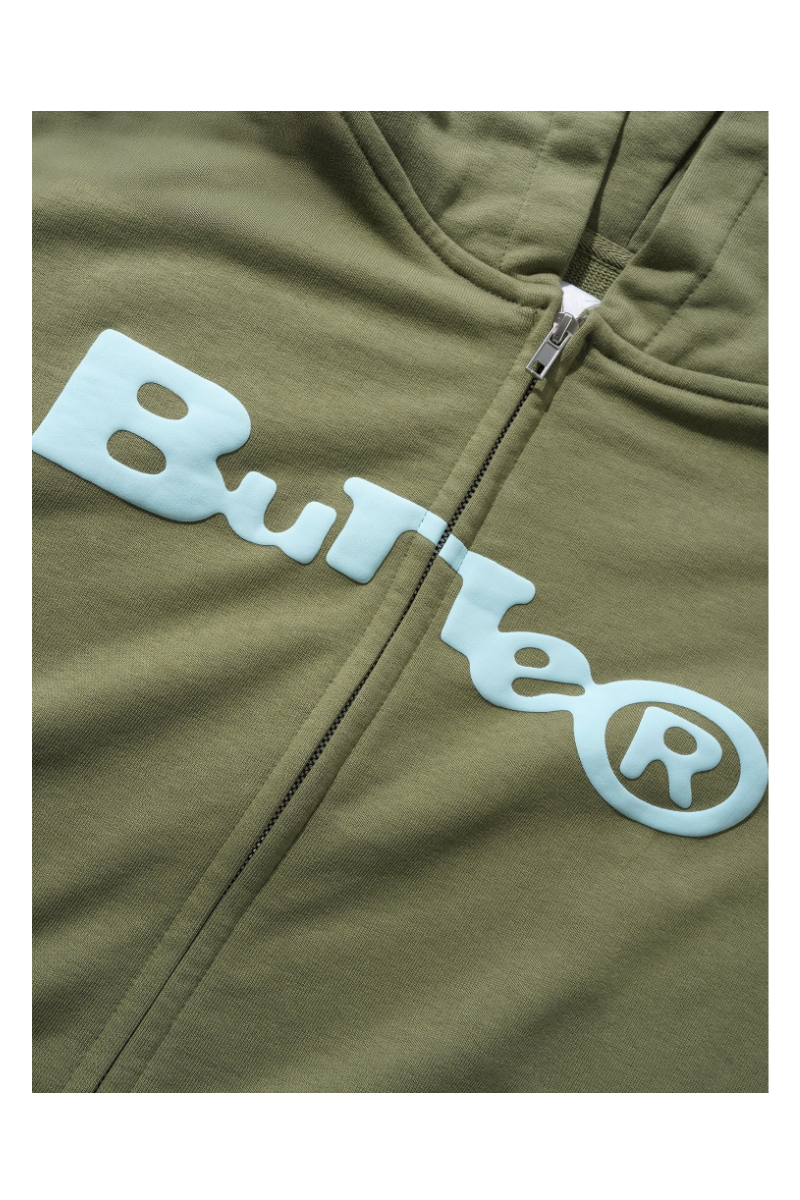 BUTTER REGISTERED ZIP-THRU HOOD Dull Army