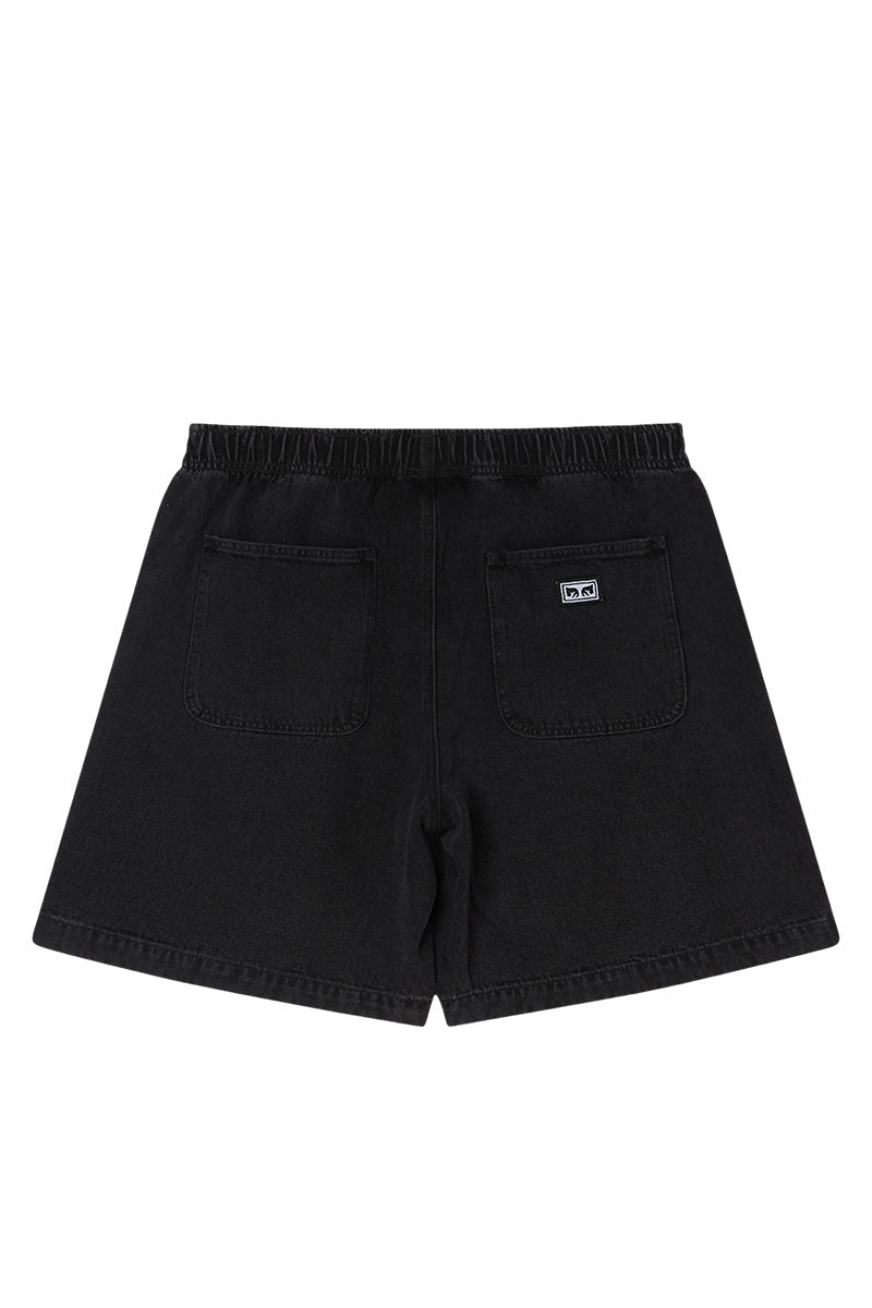OBEY EASY DENIM SHORT Washed Black