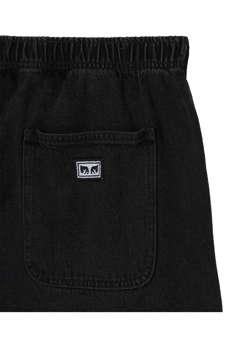 OBEY EASY DENIM SHORT Washed Black