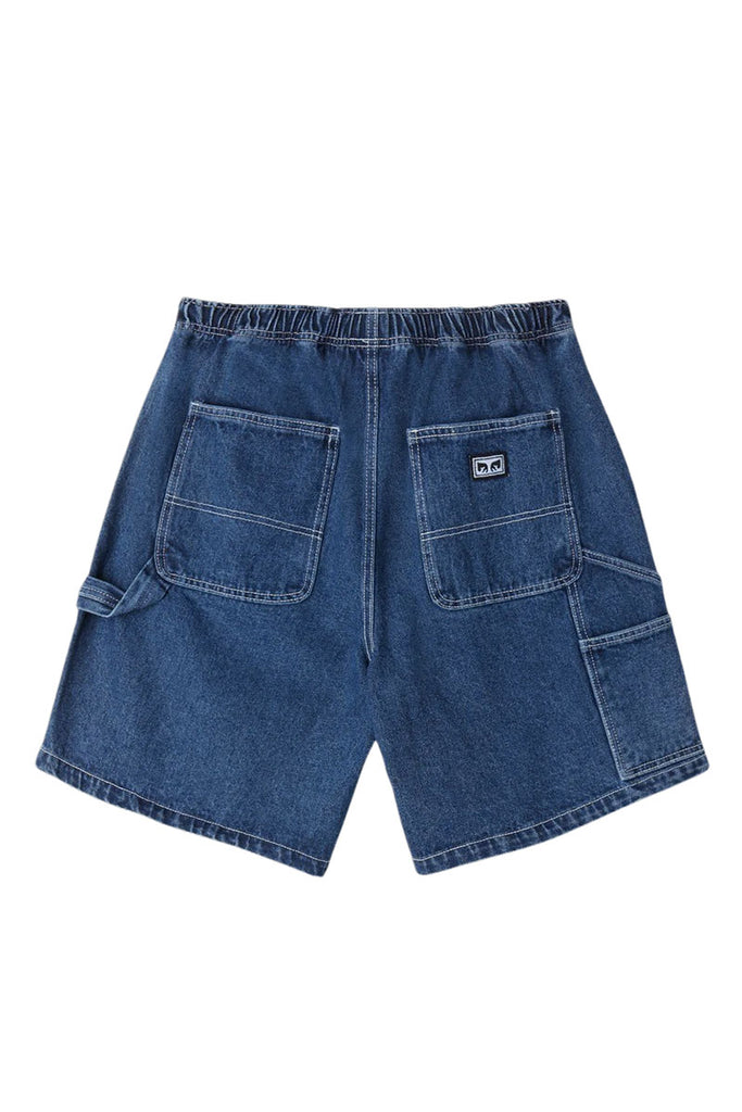 OBEY EASY DENIM CARPENTER SHORT Stone Wash Indigo