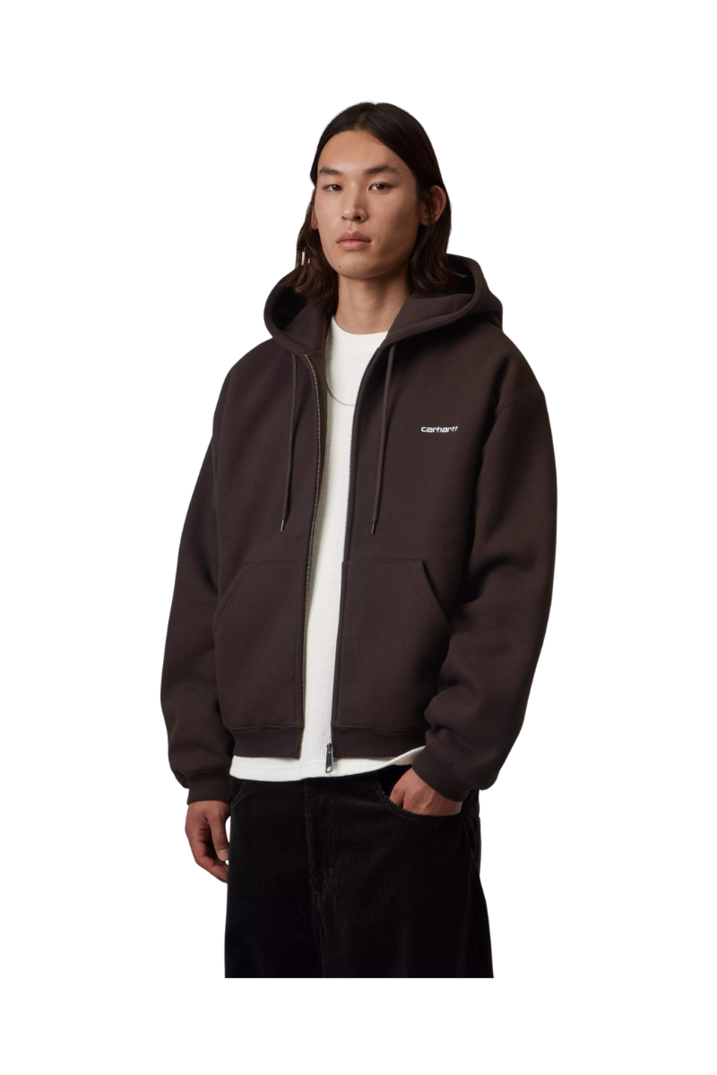CARHARTT WIP HOODED EBBERT JACKET Tobacco / White