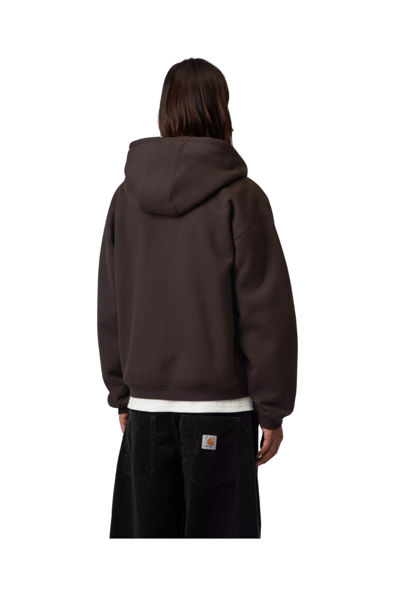 CARHARTT WIP HOODED EBBERT JACKET Tobacco / White