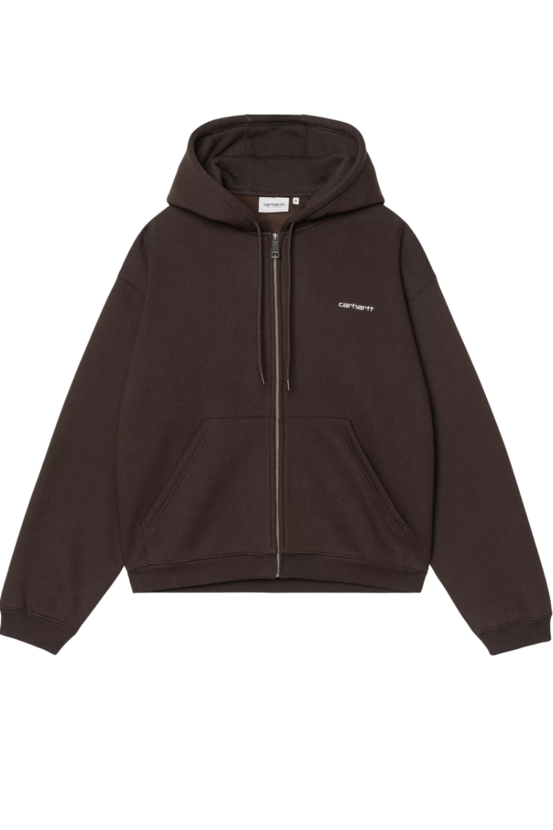 CARHARTT WIP HOODED EBBERT JACKET Tobacco / White