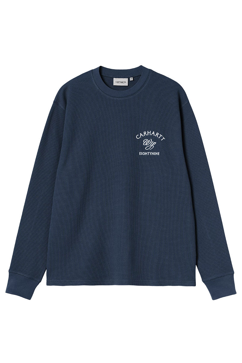 CARHARTT WIP L/S EIGHTYNINE WAFFLE T-SHIRT Jupiter / White