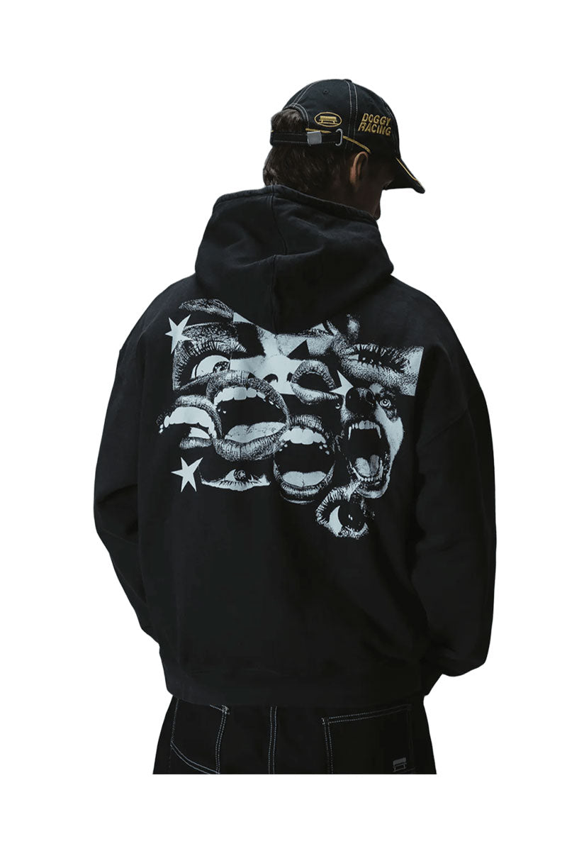 JACKER FEARLESS HOODIE ZIP Washed Black