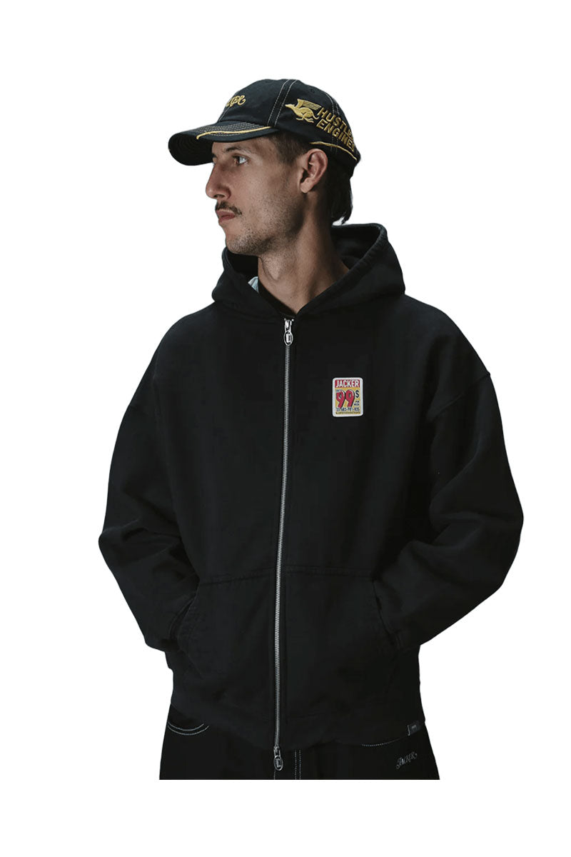 JACKER FEARLESS HOODIE ZIP Washed Black