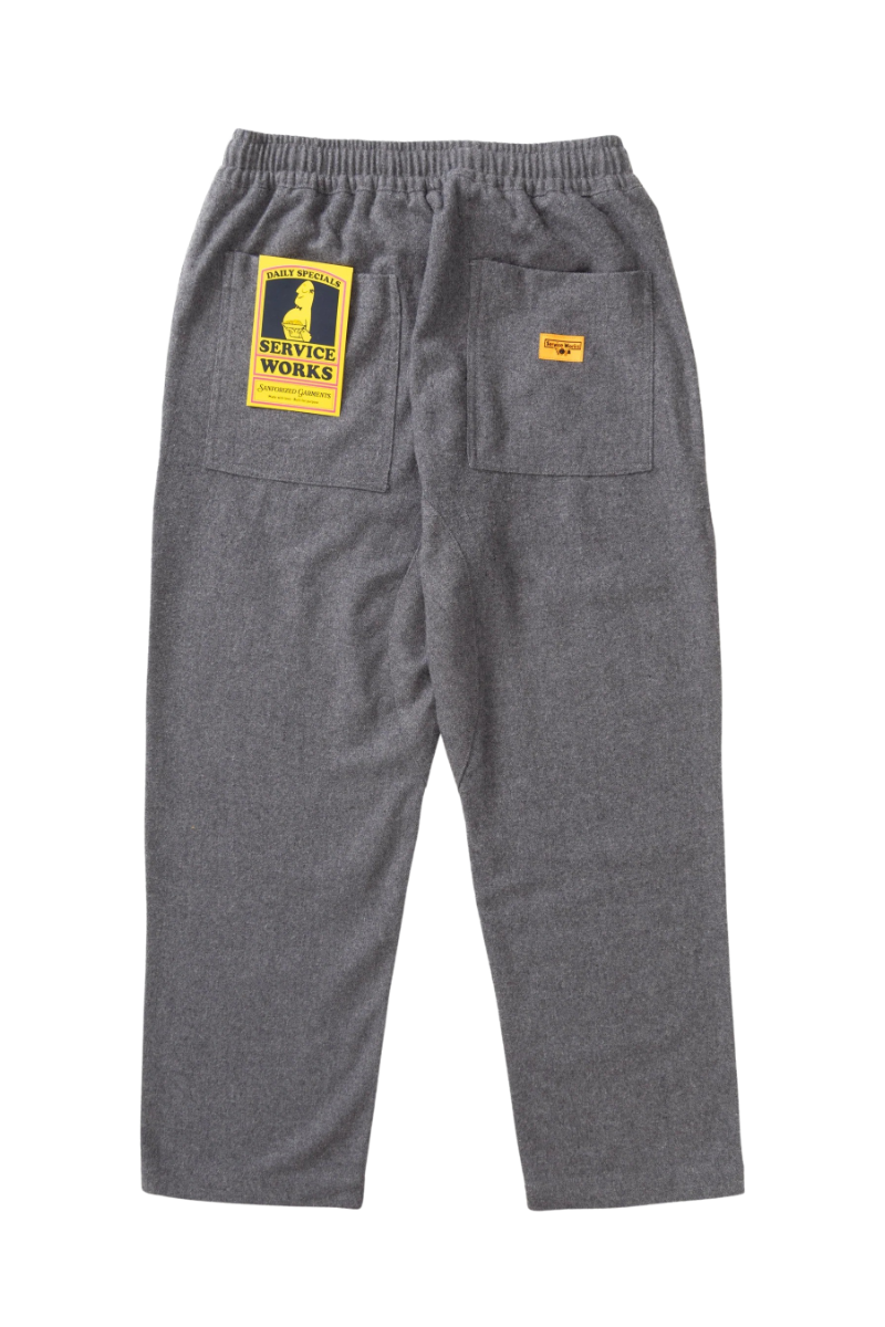 SERVICE WORKS FLANNEL CHEF PANTS Charcoal