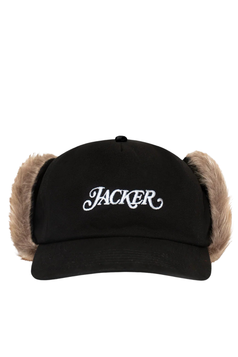 JACKER FLAT EAR SNAPBACK CAP Black