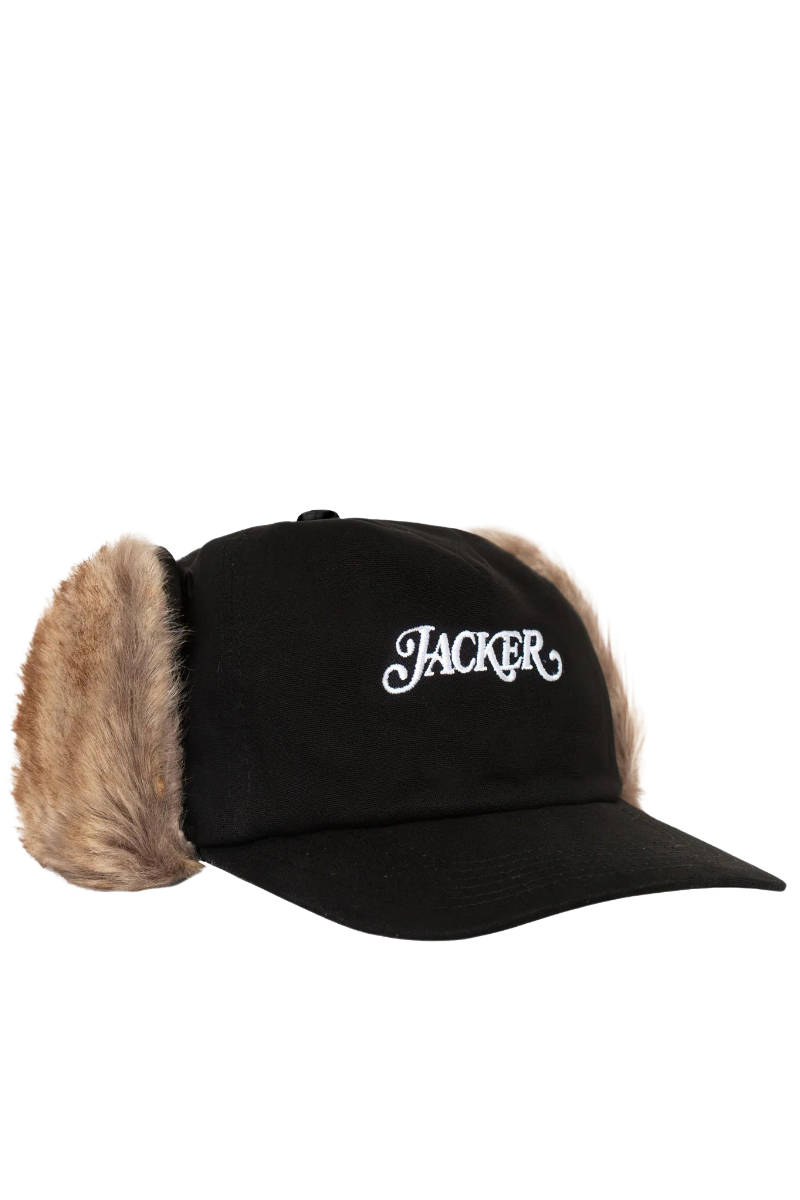 JACKER FLAT EAR SNAPBACK CAP Black