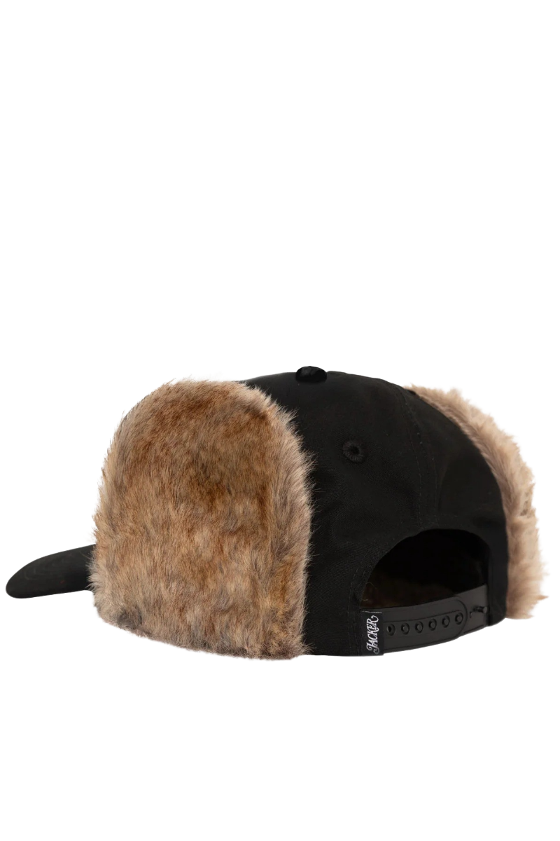 JACKER FLAT EAR SNAPBACK CAP Black