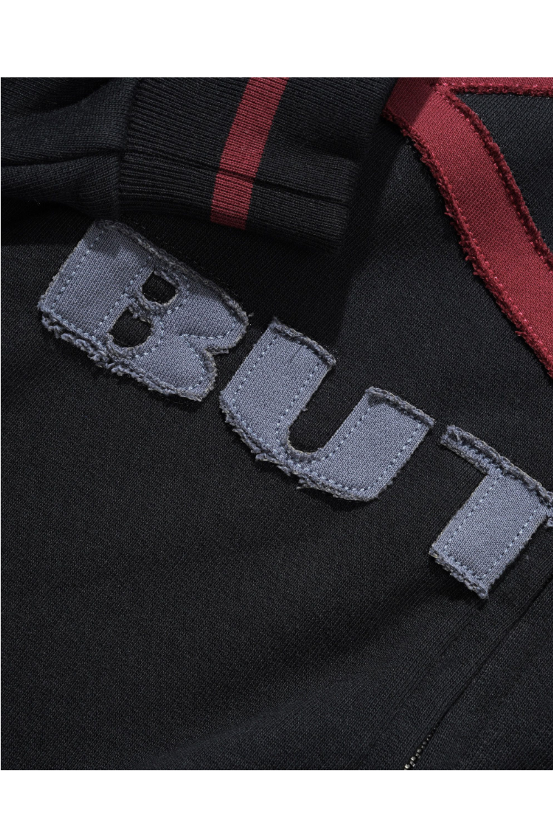 BUTTER DIAMOND FLEECE ZIP-THRU JACKET Black