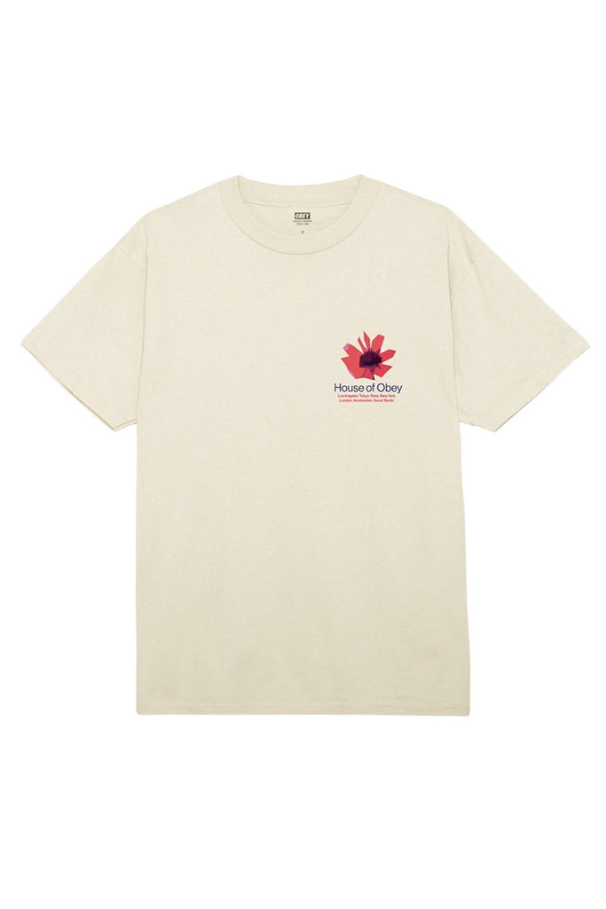 OBEY HOUSE OF OBEY FLORAL T-SHIRT Cream