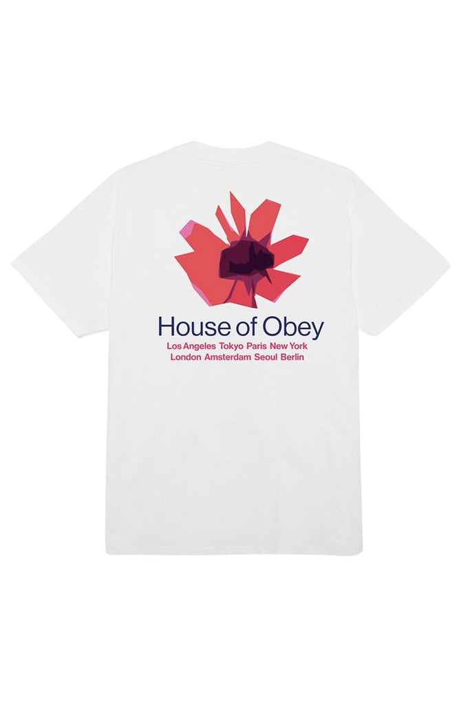 OBEY HOUSE OF OBEY FLORAL T-SHIRT White