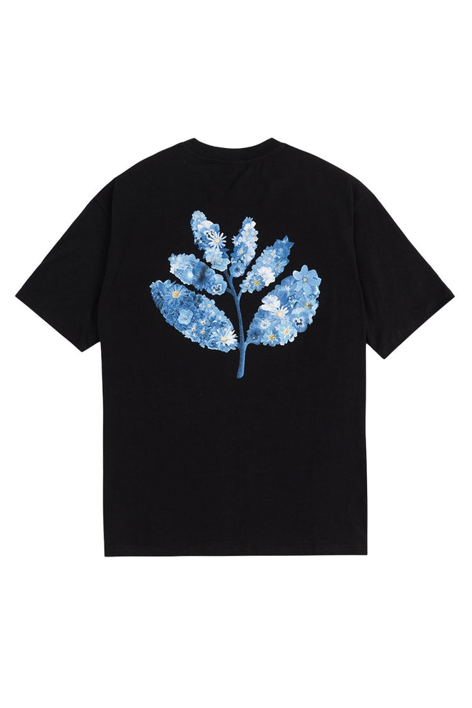 MAGENTA BLUE FLOWERS COLLAB T-SHIRT Black