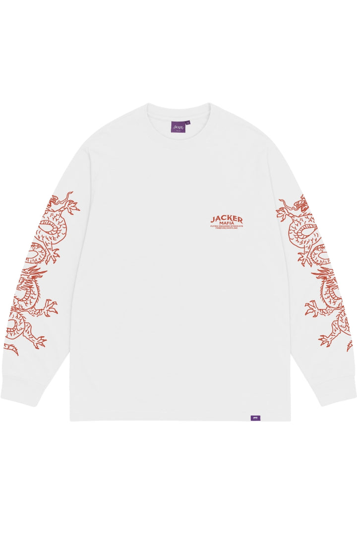 T-shirt manches longues Jacker Flying Dragons blanc