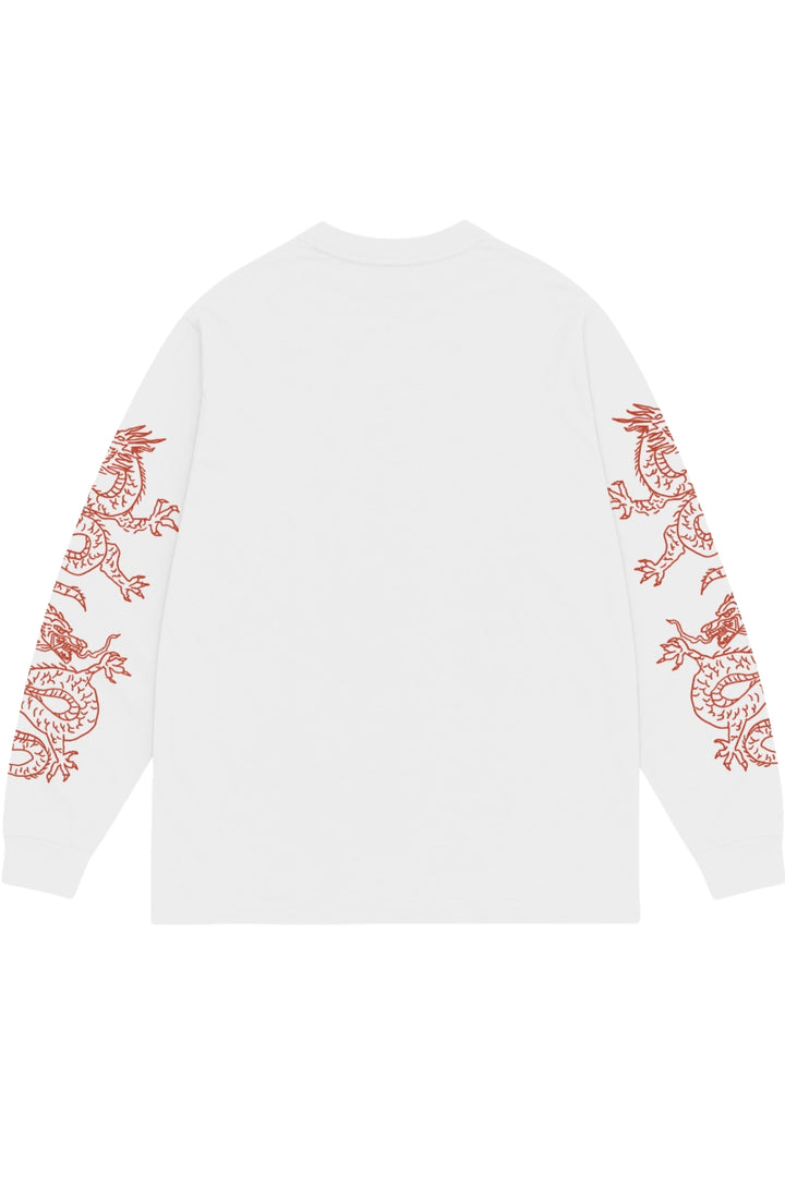 T-shirt manches longues Jacker Flying Dragons blanc – vue 3