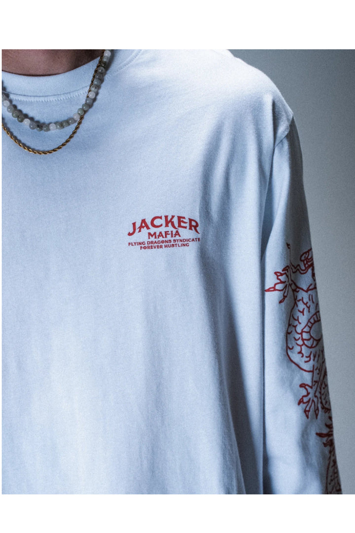 T-shirt manches longues Jacker Flying Dragons blanc – vue 4
