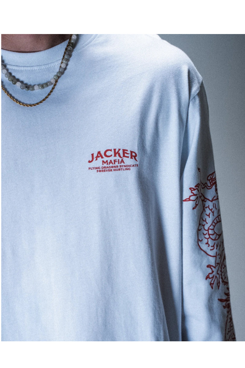 T-shirt manches longues Jacker Flying Dragons blanc – vue 4