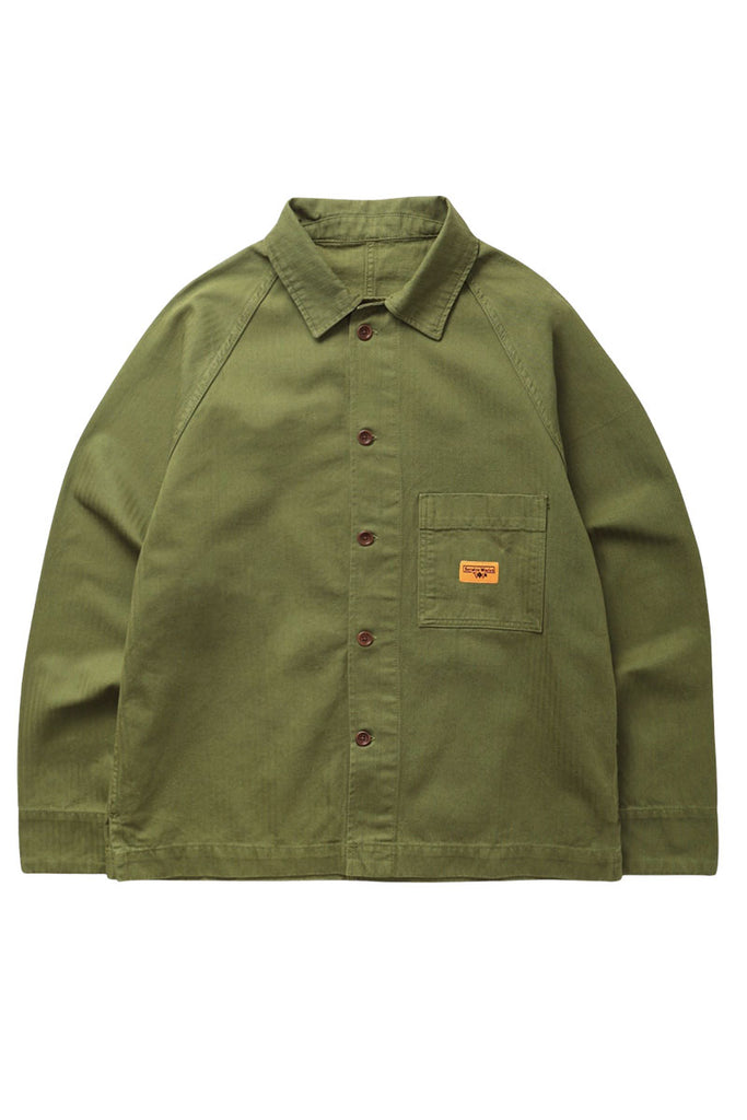 SERVICE WORKS HERRINGBONE FOH JACKET Pesto