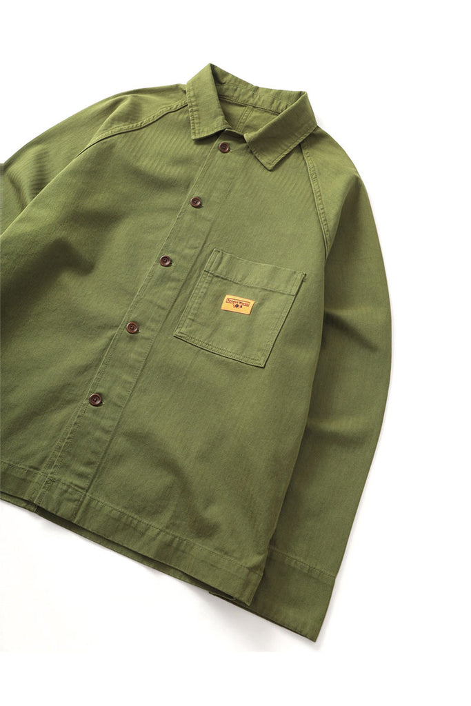 SERVICE WORKS HERRINGBONE FOH JACKET Pesto