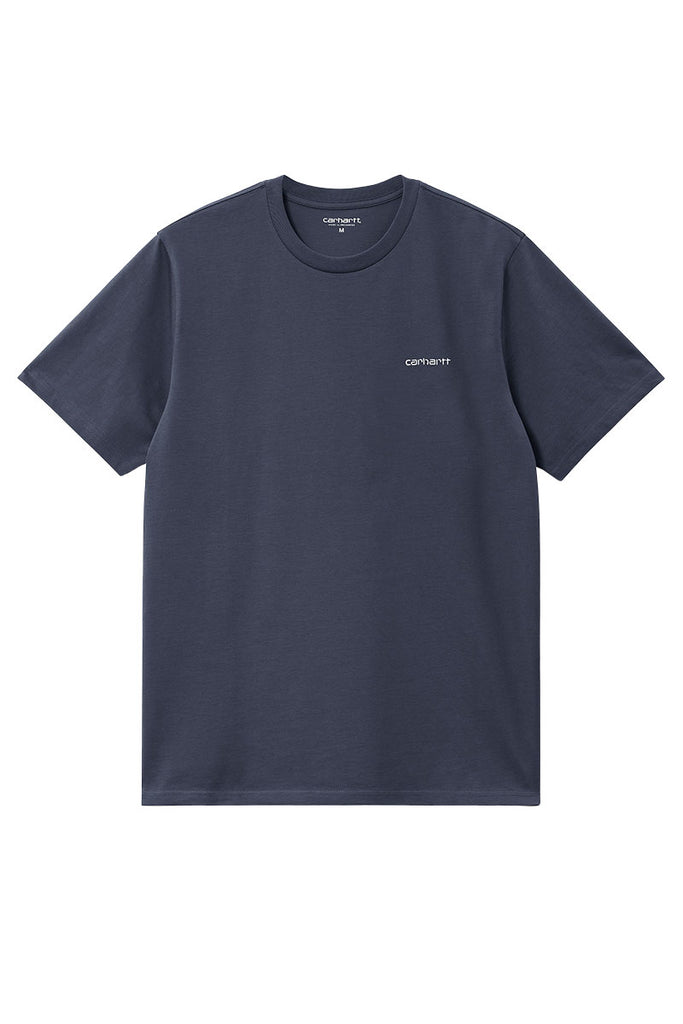 CARHARTT WIP SCRIPT EMBROIDERY T-SHIRT Air Force Blue / White