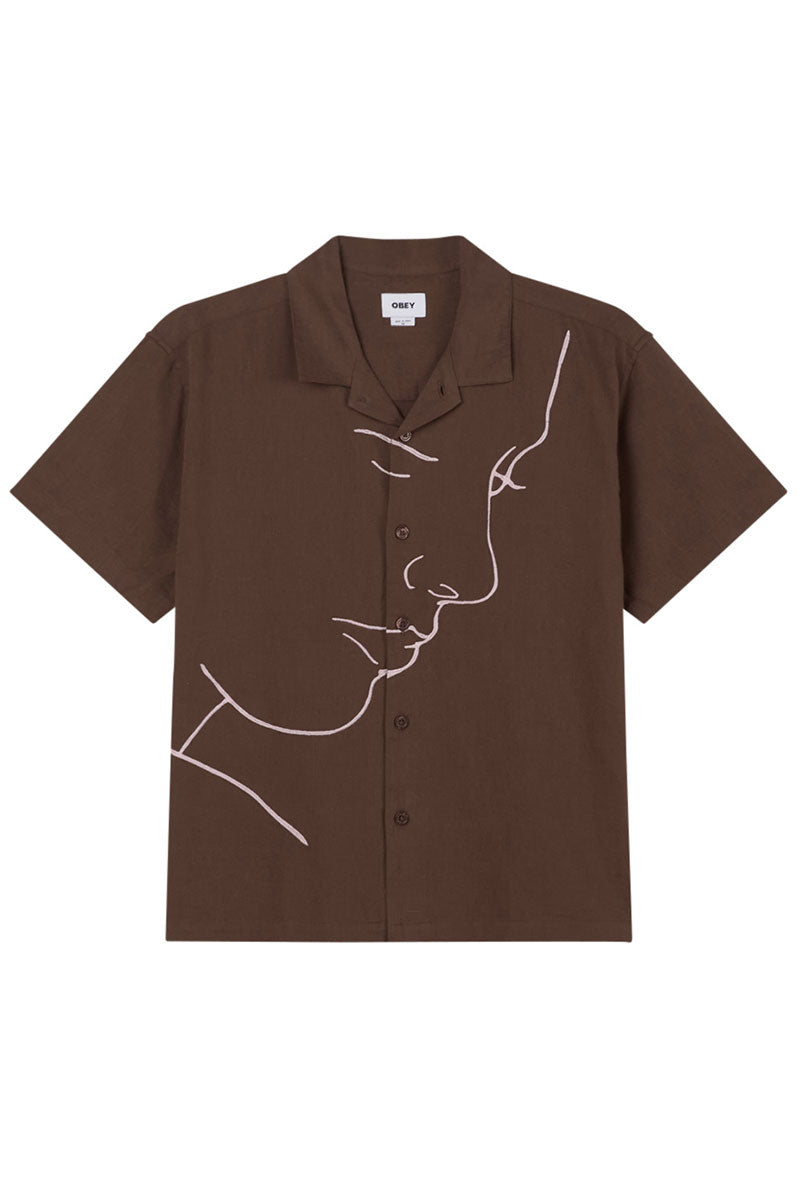 OBEY FRANCES WOVEN SHIRT Dark Java