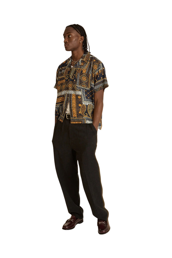 OBEY FUBAR LINEN PLEATED PANT Digital Black