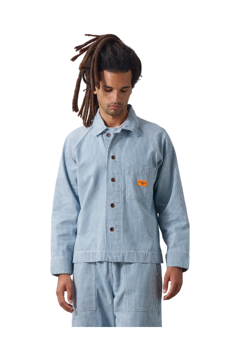 SERVICE WORKS HOUSE GINGHAM FOH OVERSHIRT Blue