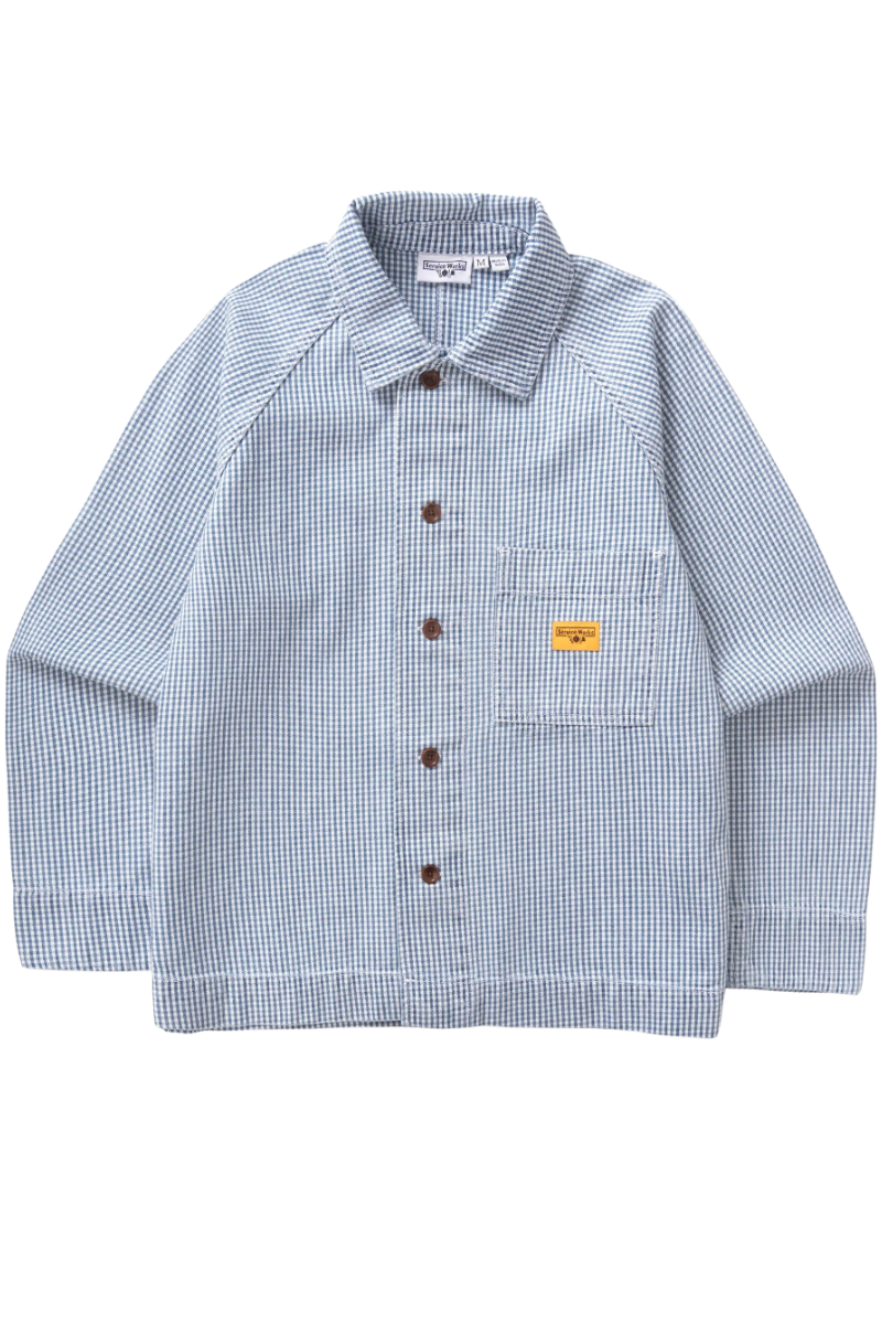 SERVICE WORKS HOUSE GINGHAM FOH OVERSHIRT Blue