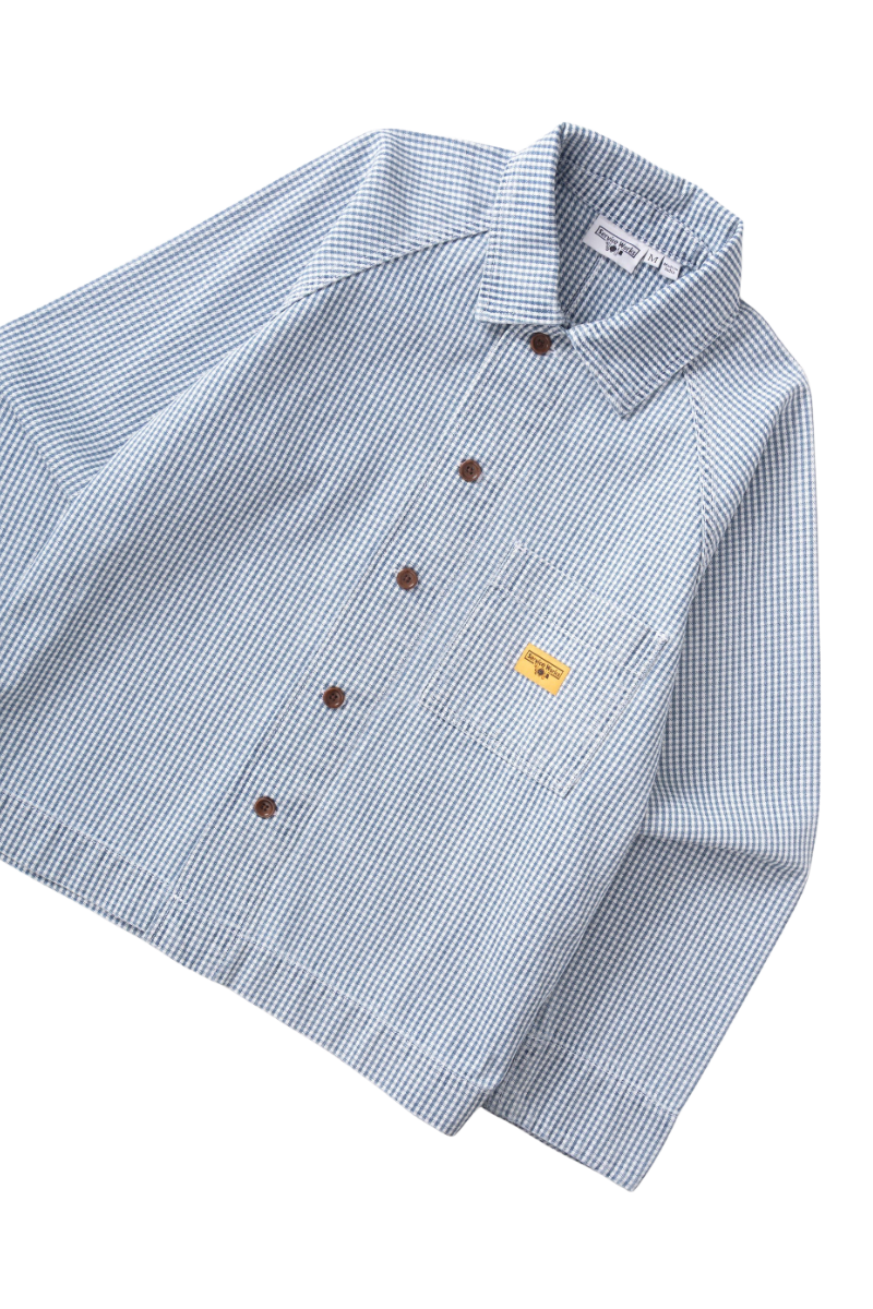 SERVICE WORKS HOUSE GINGHAM FOH OVERSHIRT Blue