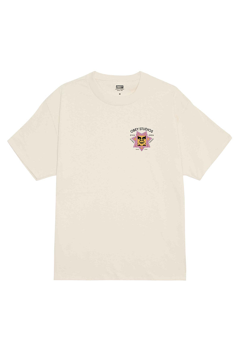 OBEY GLOBAL VISUAL T-SHIRT Cream