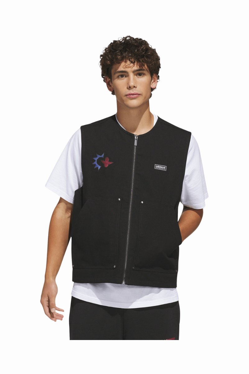 Gilet Adidas Skateboarding Gonz Plaid noir – vue 4