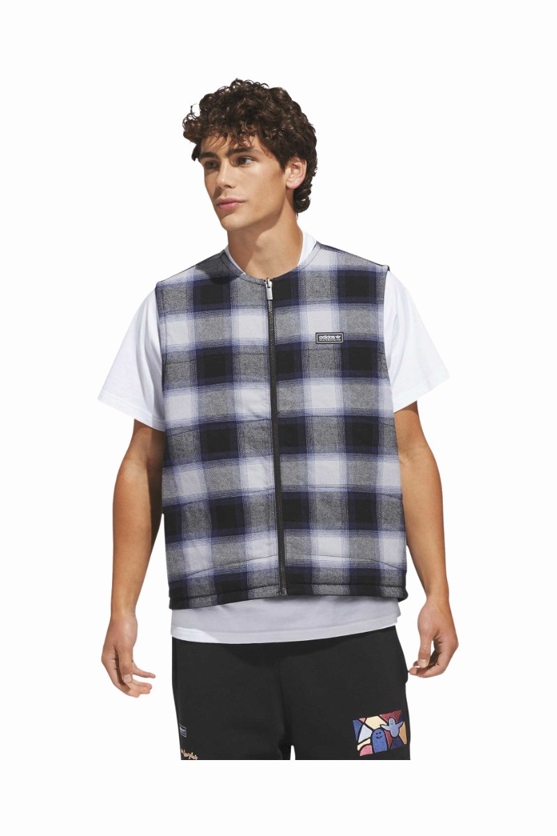 Gilet Adidas Skateboarding Gonz Plaid noir – vue 6