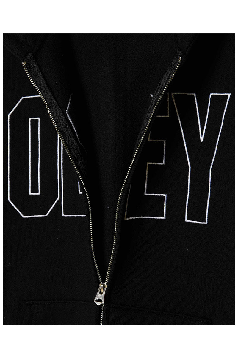 OBEY GORDON EXTRA HEAVY ZIP HOOD Black