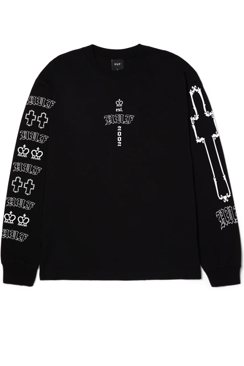 HUF HARD LUXE L/S T-SHIRT Black