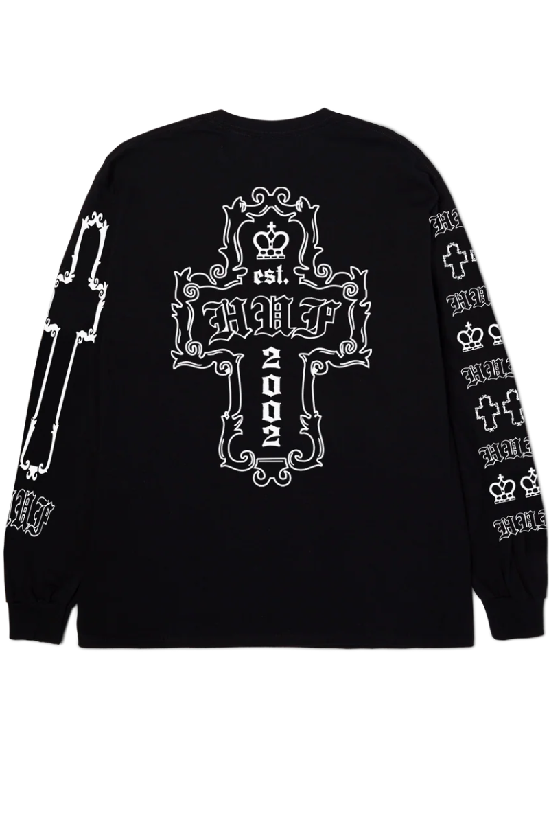 HUF HARD LUXE L/S T-SHIRT Black