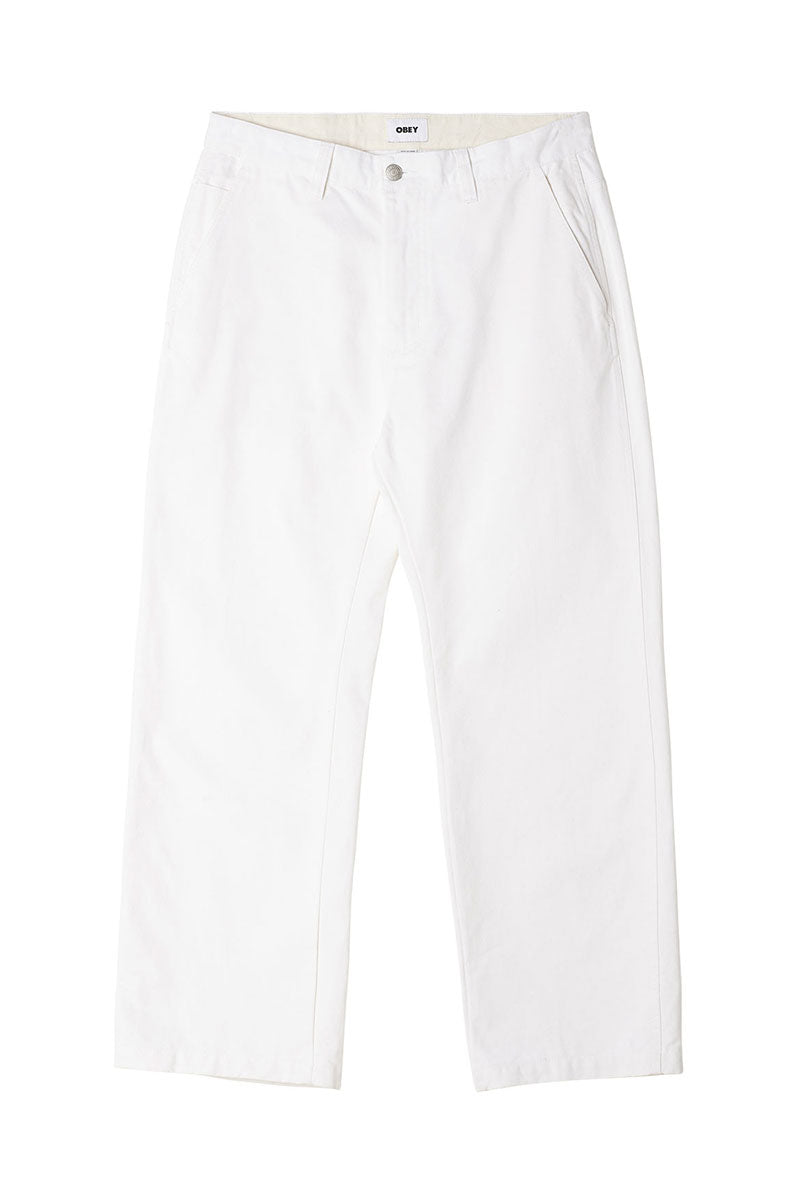 OBEY HARDWORK CARPENTER PANT White