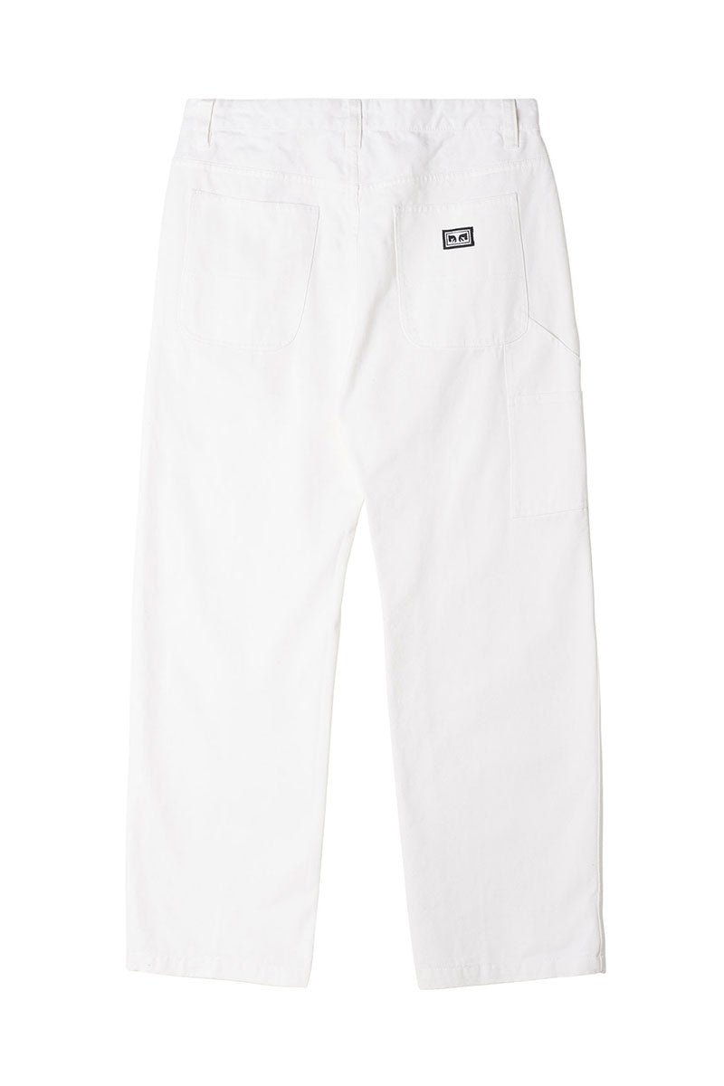 OBEY HARDWORK CARPENTER PANT White