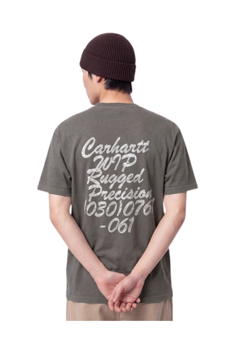 CARHARTT WIP HATCHING SCRIPT T-SHIRT Black Garment Dyed