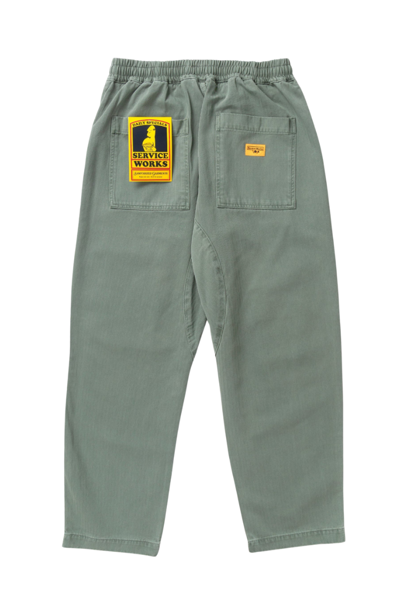 Pantalon chef Service Works Pigment HBT olive – vue 2