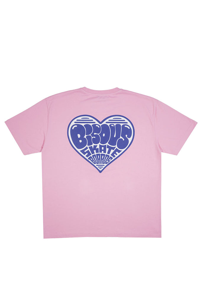 BISOUS SKATEBOARD T-SHIRT HEART Pink